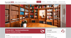 Desktop Screenshot of kanzleisek.de