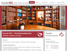 Tablet Screenshot of kanzleisek.de